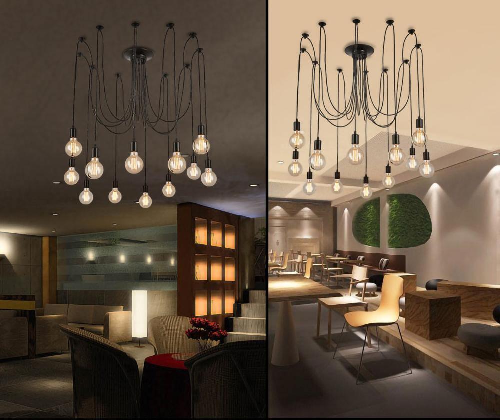 Soruora kroonluchter spider-stijl met verstelbare kabels industriële