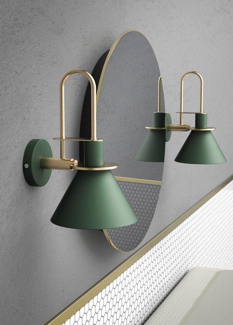 Solerine wandlamp zwart goud minimalistisch