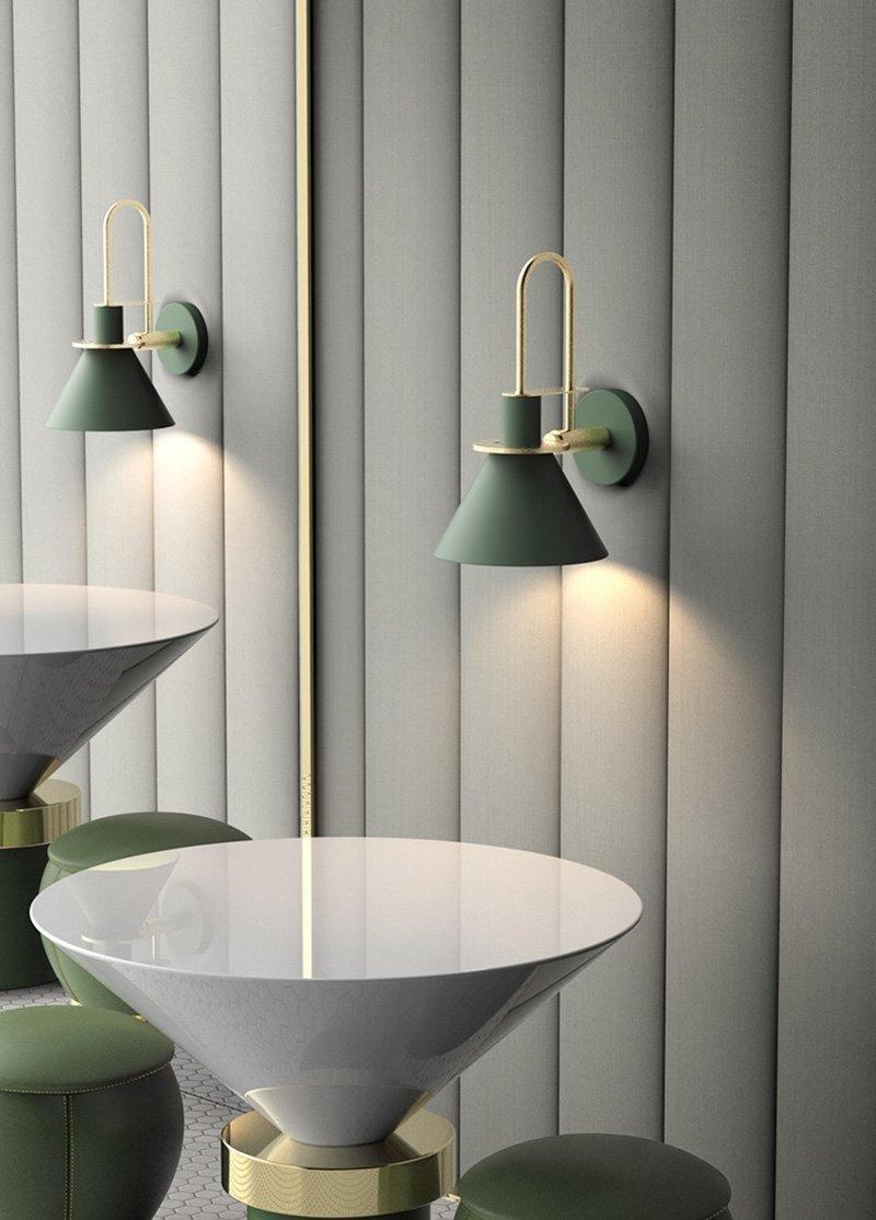 Solerine wandlamp zwart goud minimalistisch