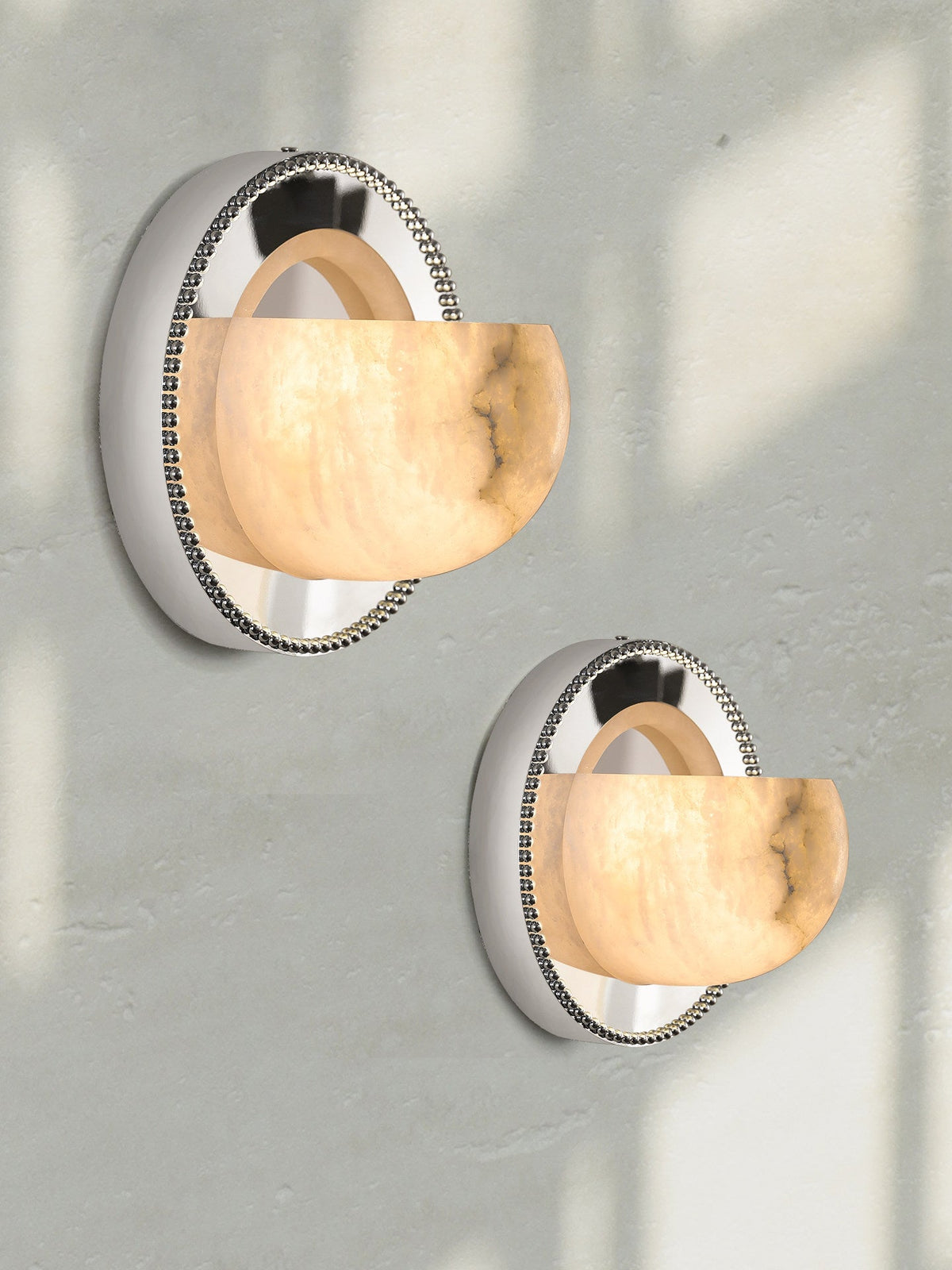 Albarelia Pearl albasten wandlamp