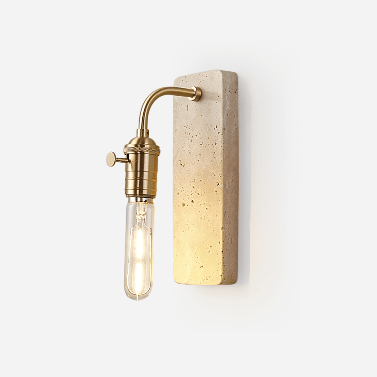 Alistair Industriële wandlamp met geel steen