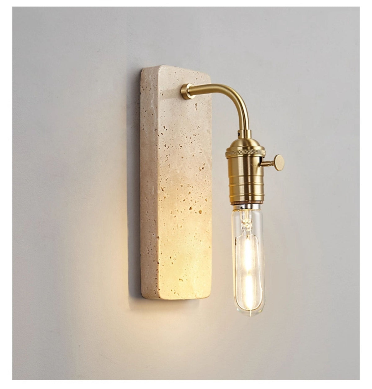 Alistair Industriële wandlamp met geel steen