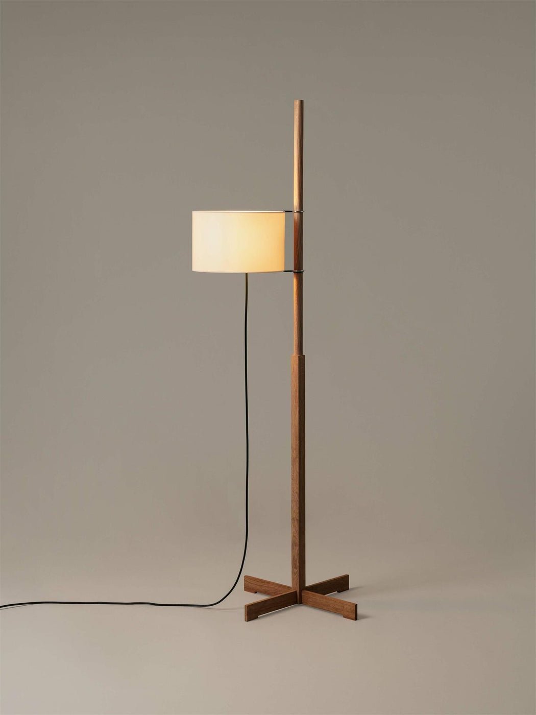 Jex Houten Stoffen vloerlamp