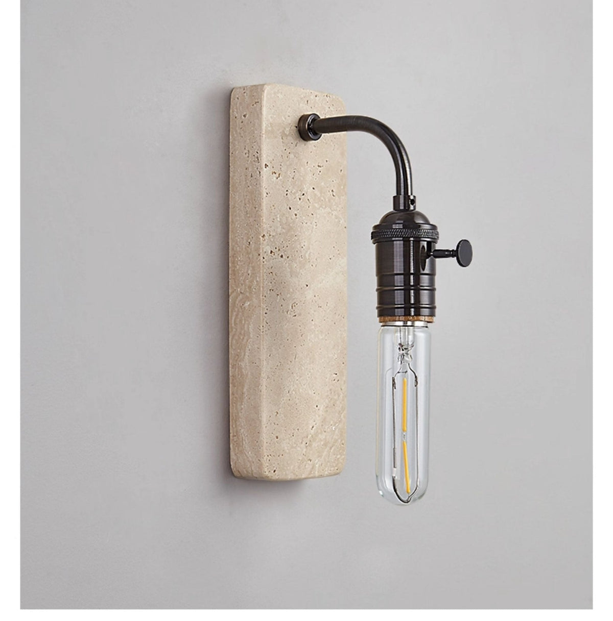 Alistair Industriële wandlamp met geel steen