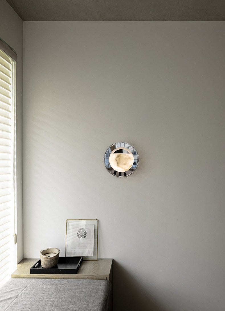 Albarelia Pearl albasten wandlamp