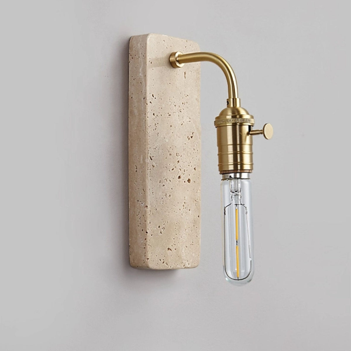 Alistair Industriële wandlamp met geel steen