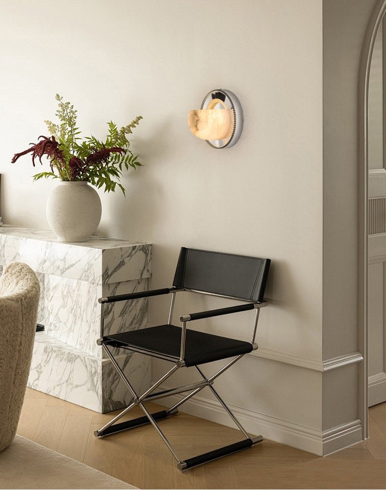 Albarelia Pearl albasten wandlamp
