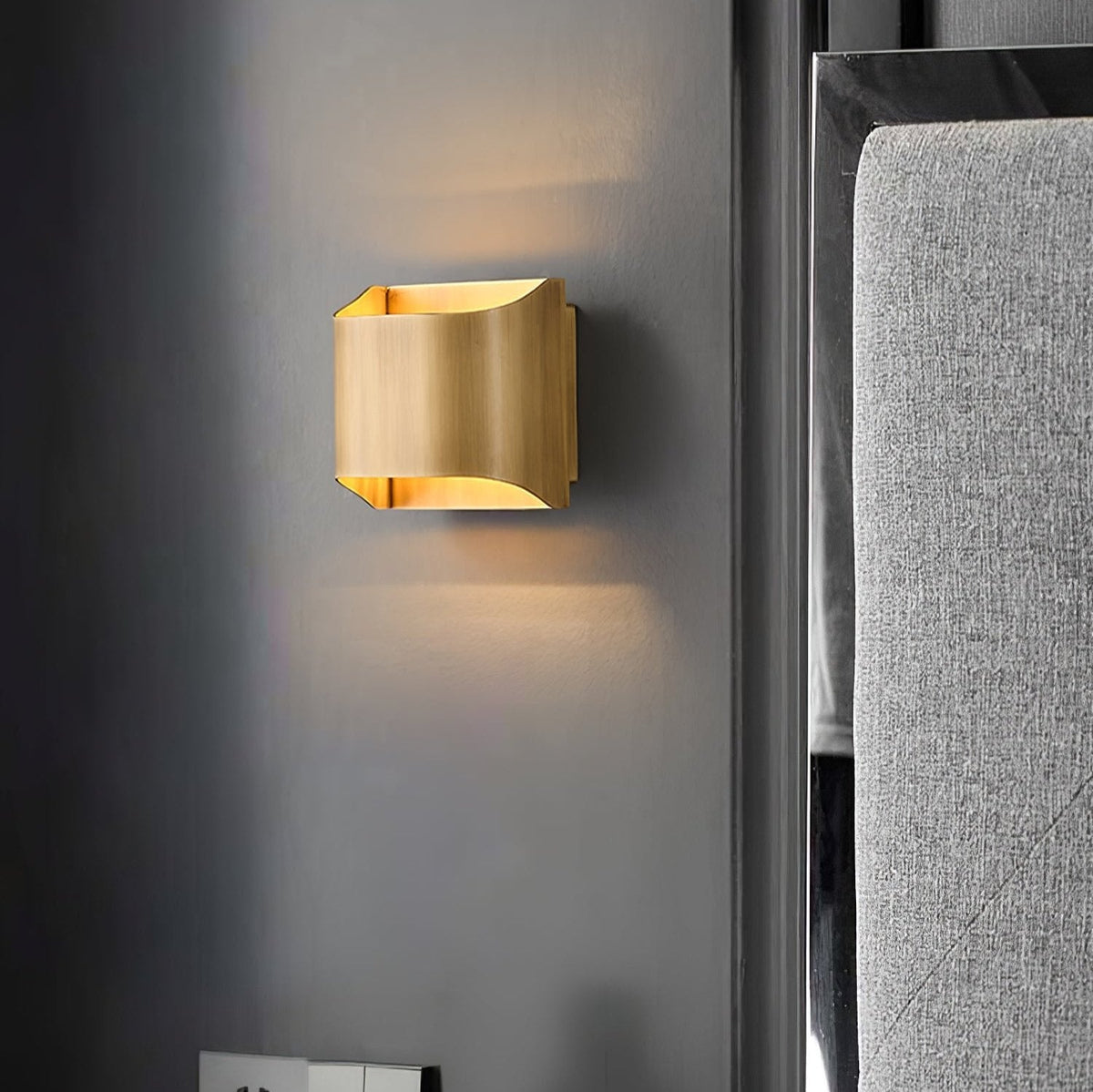 Hardy wandlamp van messing