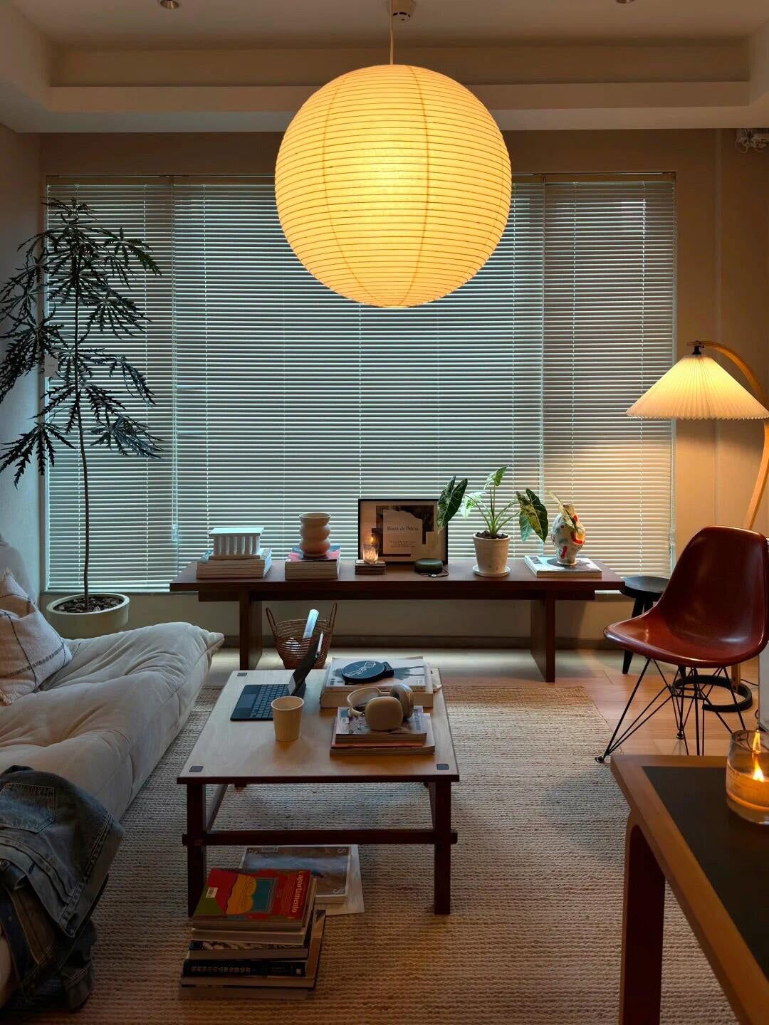 Noveno hanglamp met Washi-papier rond