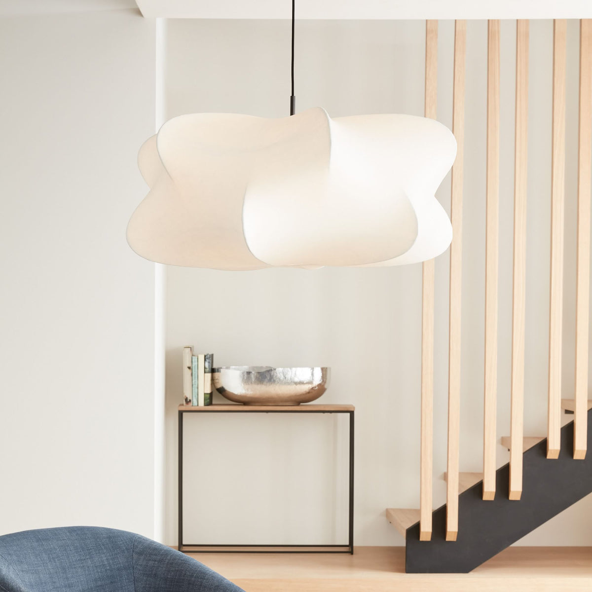 Bibi hanglamp met decoratieve zijden kap