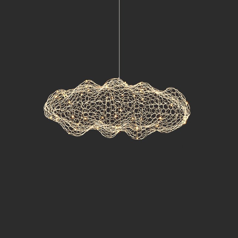 Rivelaine Golden Cloud Weave hanglamp goudkleurig