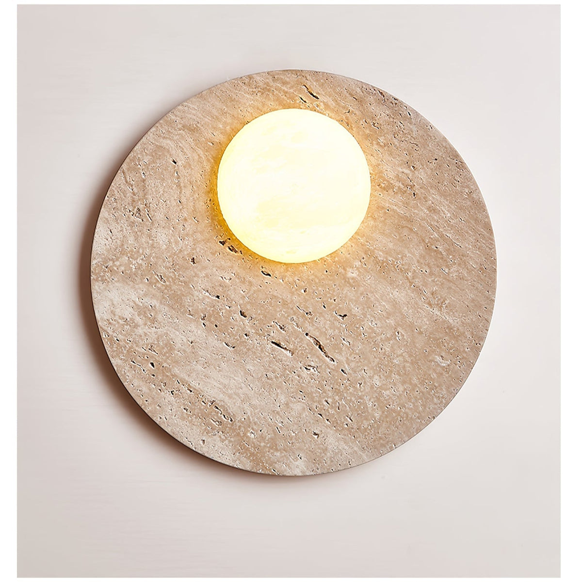Vizoriel wandlamp met Geel travertin