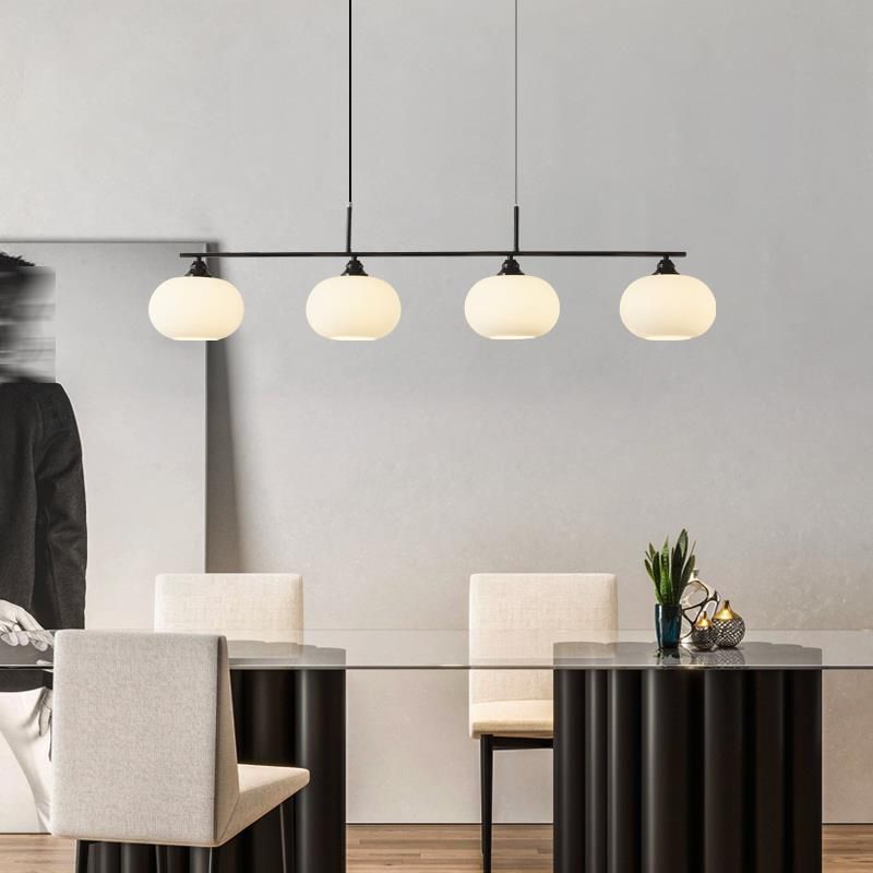 Hailie Retro Grote  Plafondlamp Zwart Wit Metaal Woonkamer Keuken