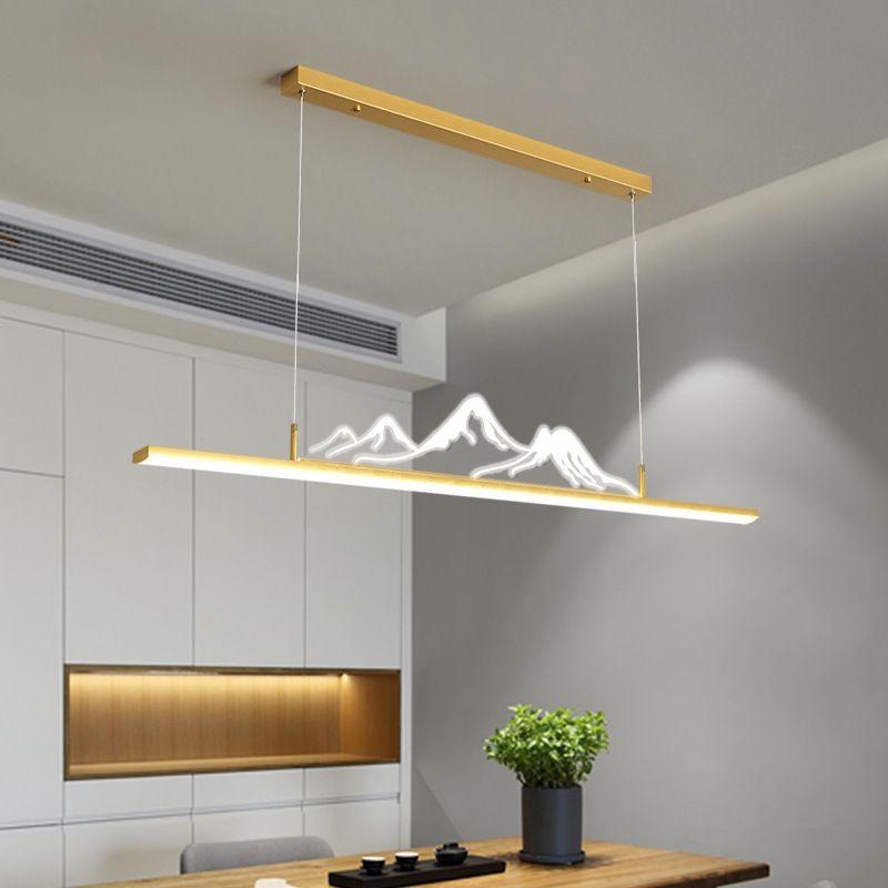 Louise Designer Moderne  Hanglamp Zwart/ Goud Metaal/Acryl Slaapkamer