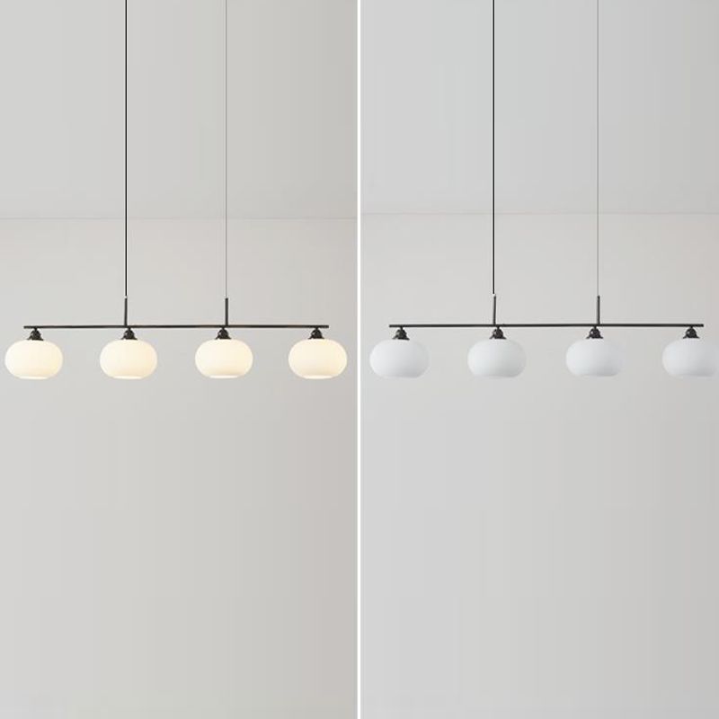Hailie Retro Grote  Plafondlamp Zwart Wit Metaal Woonkamer Keuken