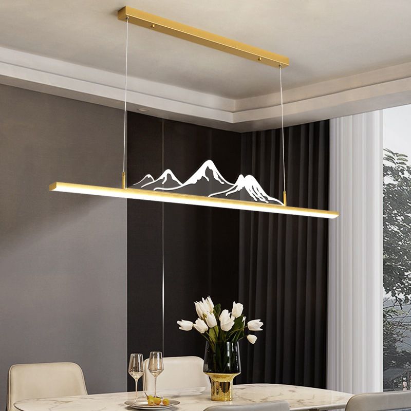 Louise Designer Moderne  Hanglamp Zwart/ Goud Metaal/Acryl Slaapkamer