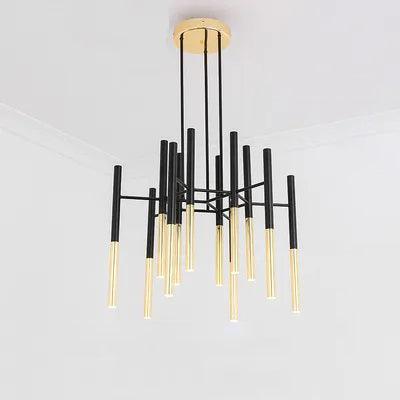 Arixon Kroonluchter Moderne Stangen Zwart Goud