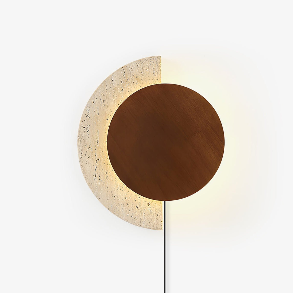 Crescent Halo wandlamp met stekker