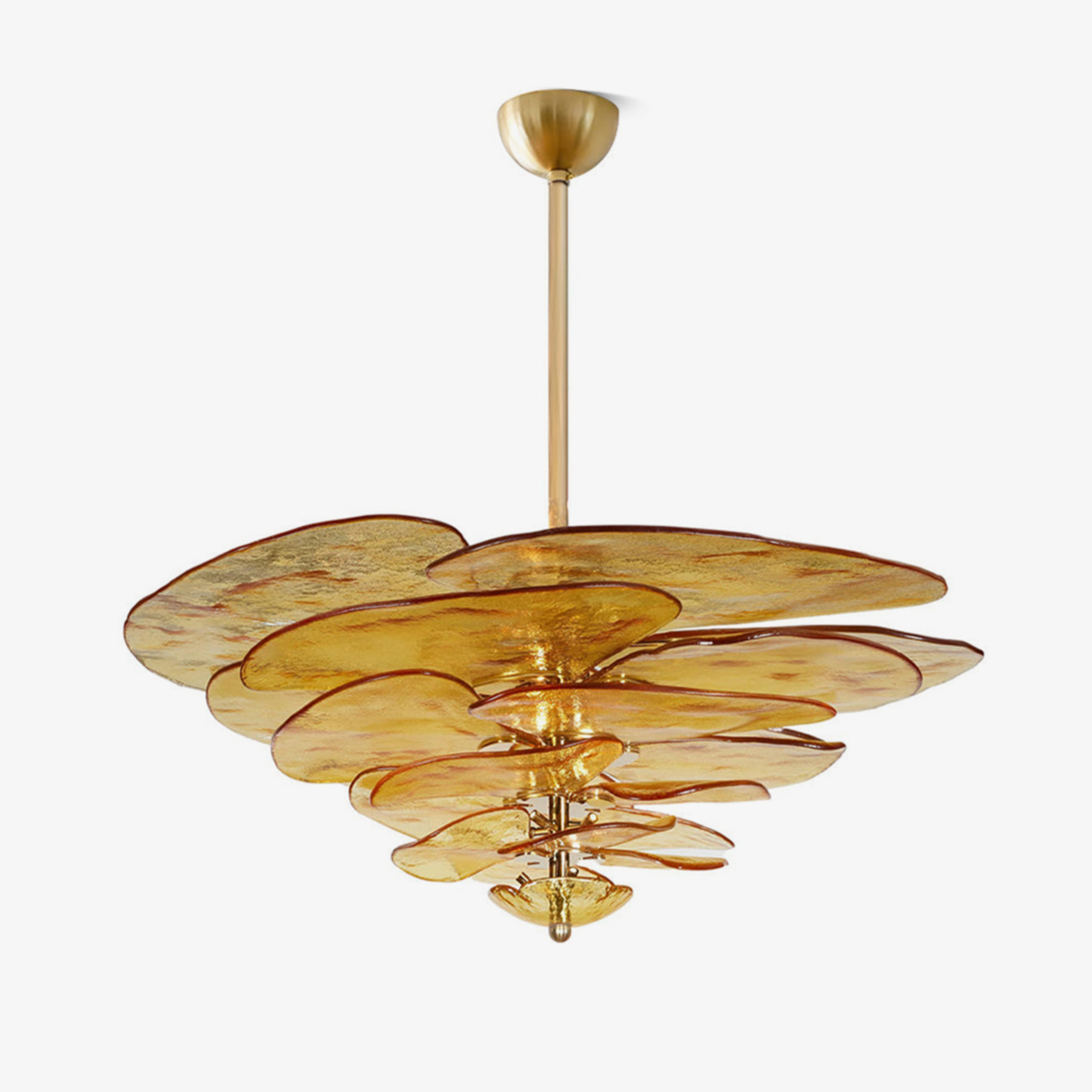 Crivs Kroonluchter Goud Murano-glas Bloemblaadjes Luxe