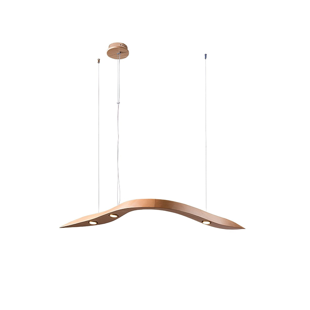 Queral Flow Minimalistische hanglamp van hout