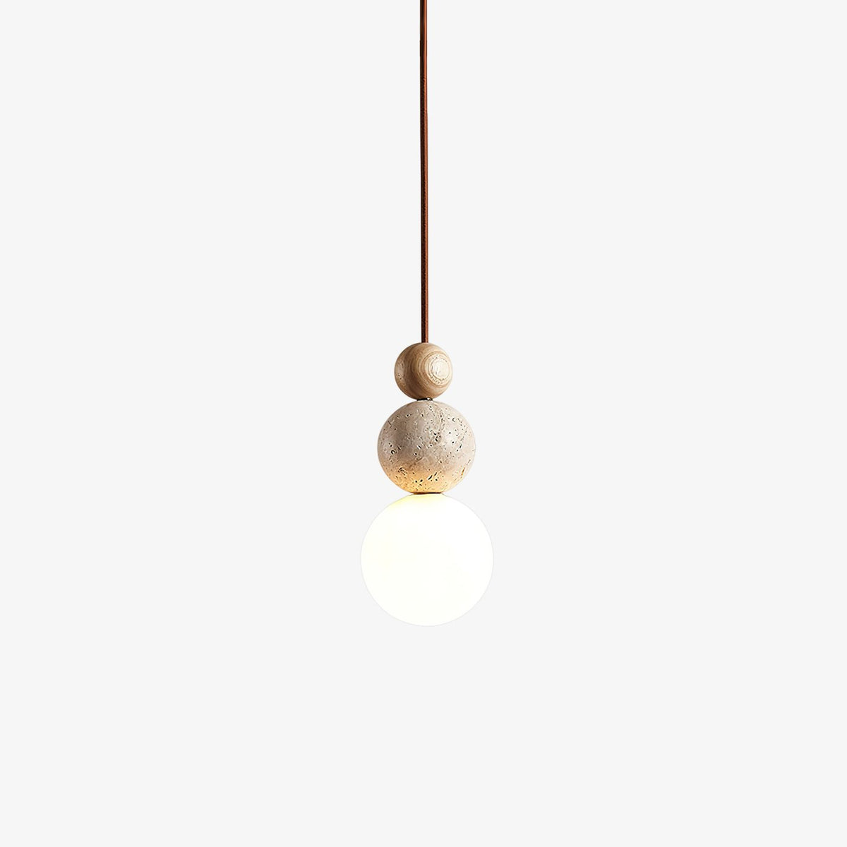 Bit Sfeer-cluster hanglamp van geel travertin