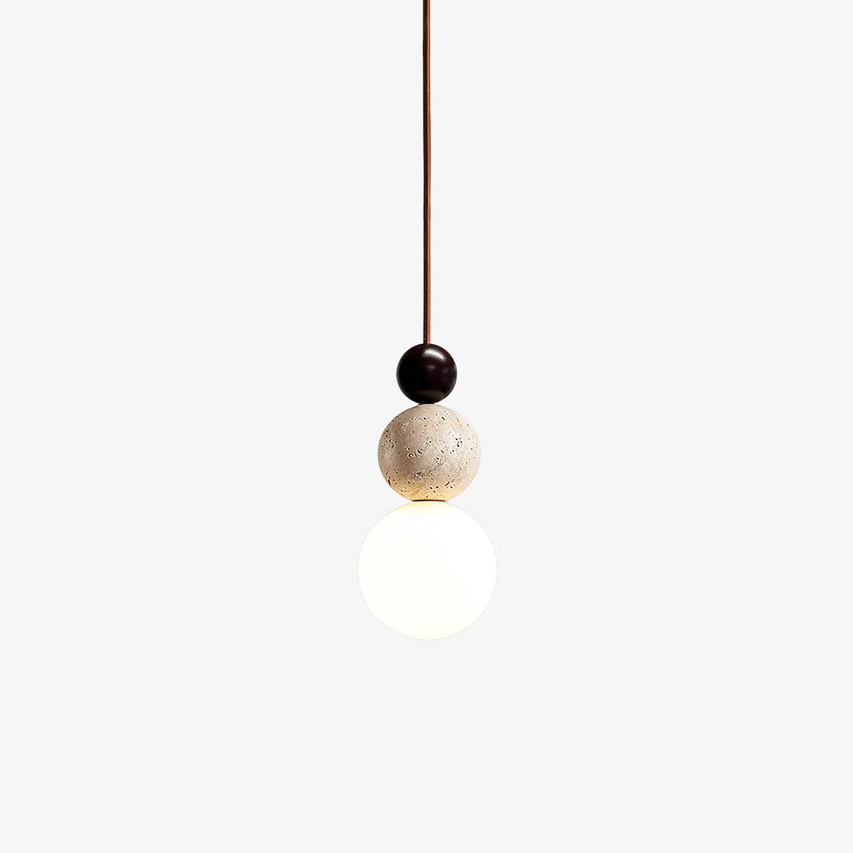 Bit Sfeer-cluster hanglamp van geel travertin