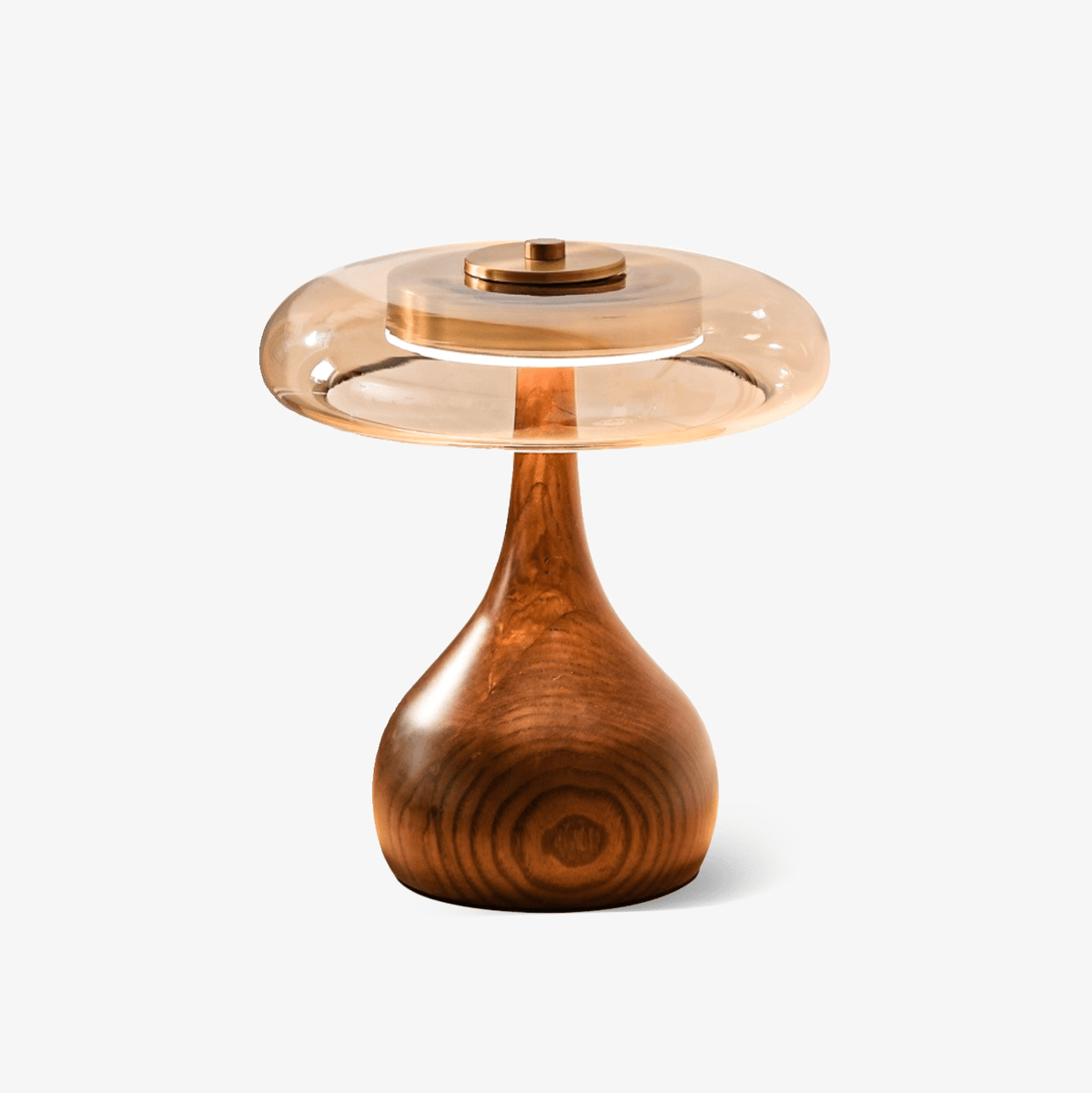 Bux Moderne tafellamp van walnoothout