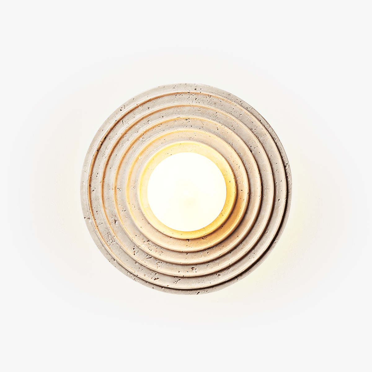 Zelirara Concentric travertin wandlamp