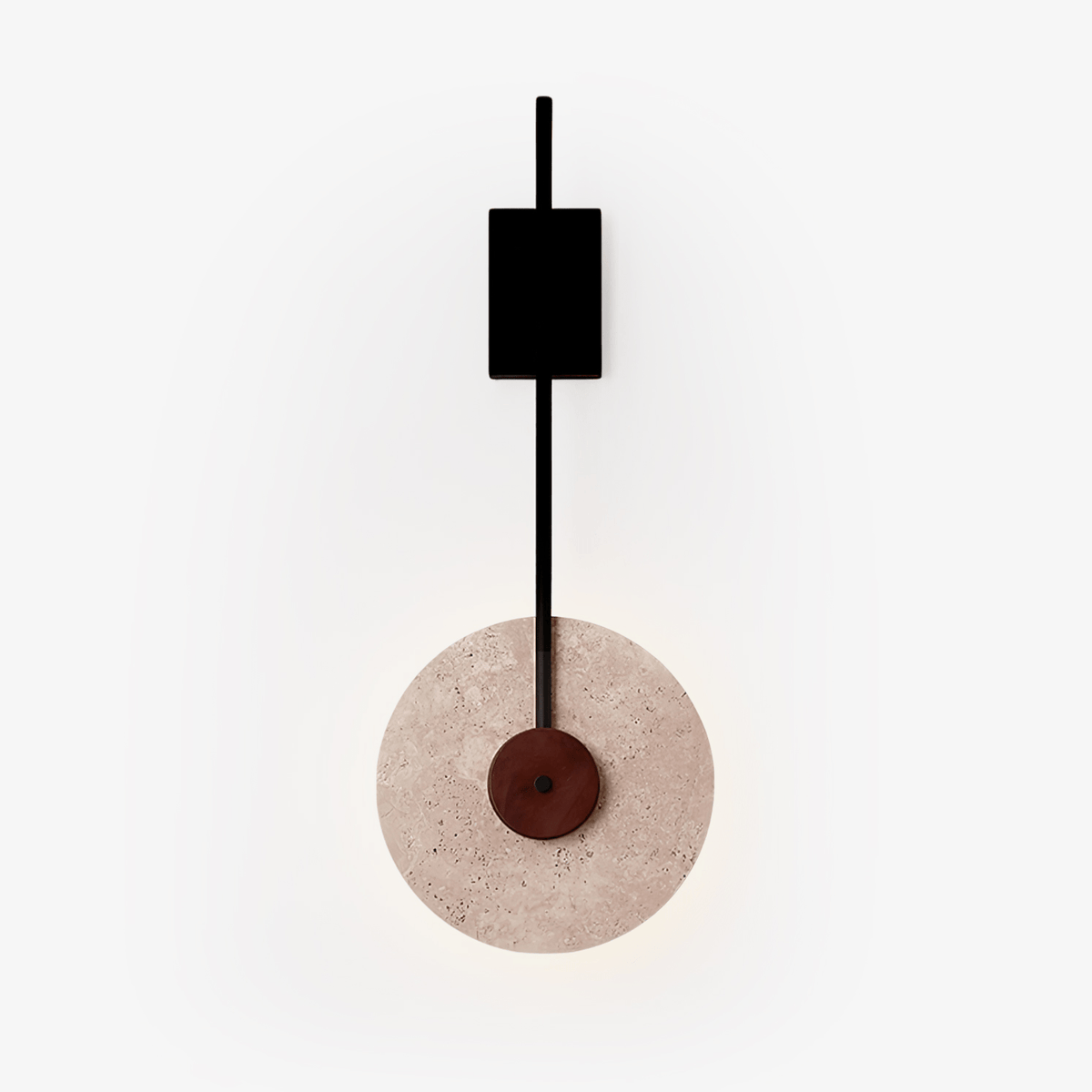 Elysia wandlamp in Geel travertin