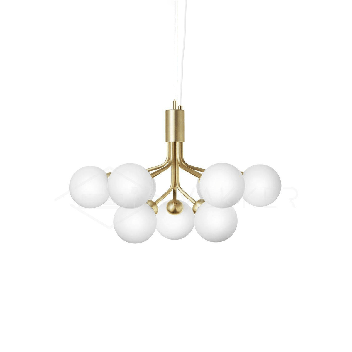 Eirelelle Hanglamp Glas cluster van glazen bollen Messing