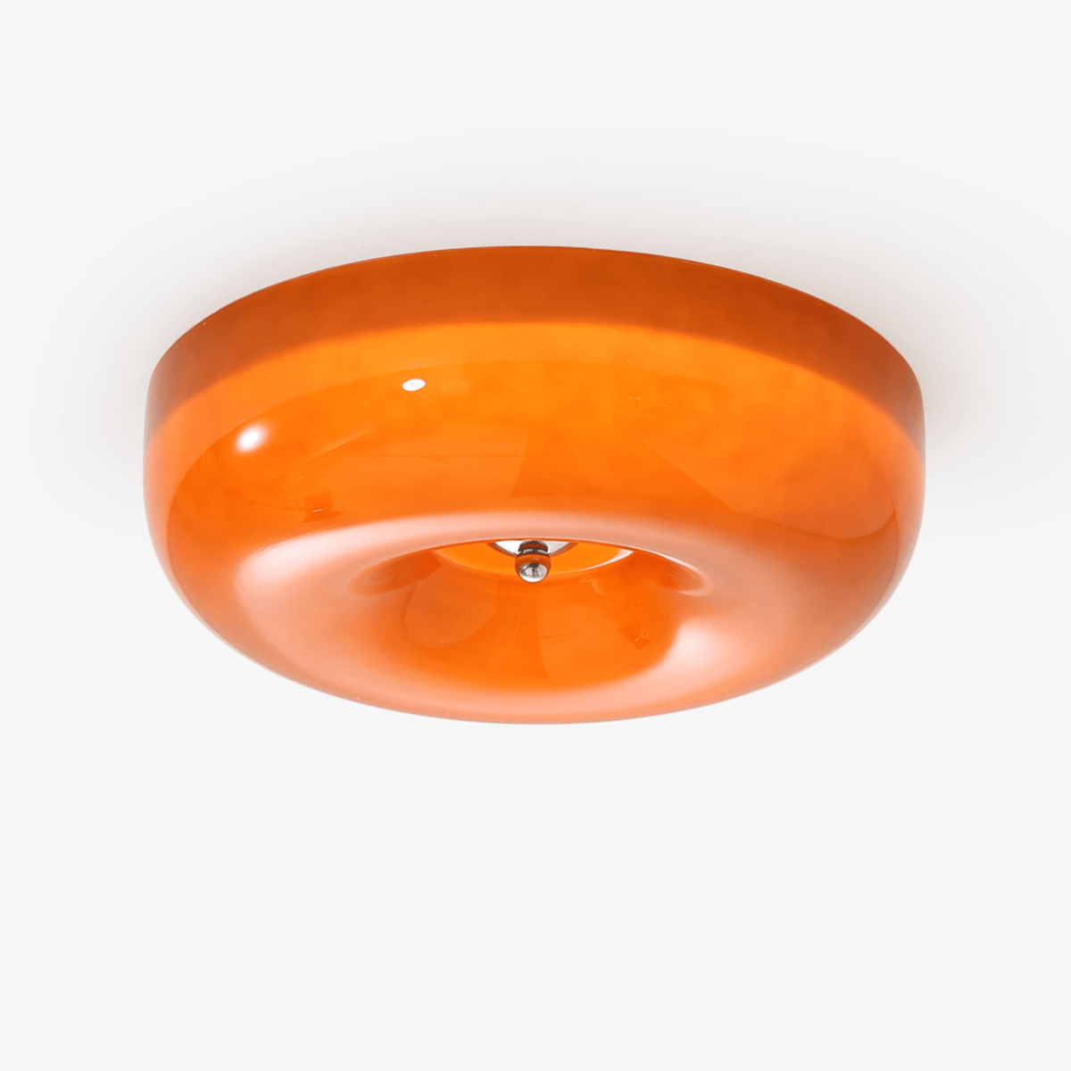 Cam Moderne plafondlamp van glas met minimalistisch swirl-ontwerp