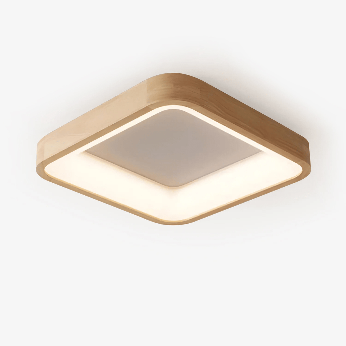 Uphae Moderne plafondlamp van hout met minimalistisch vierkant ontwerp