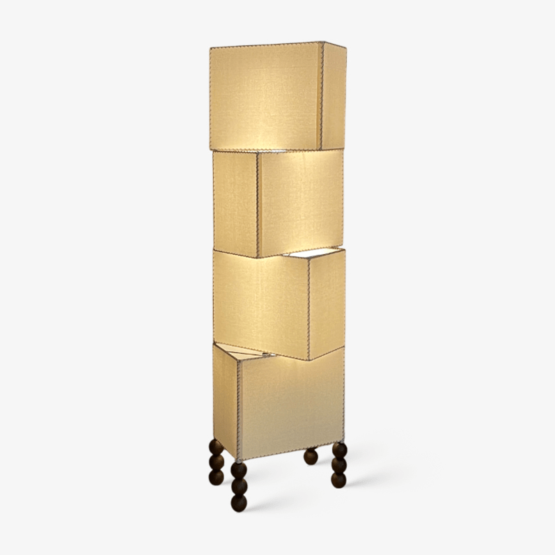 Kian Moderne vloerlamp van textiel