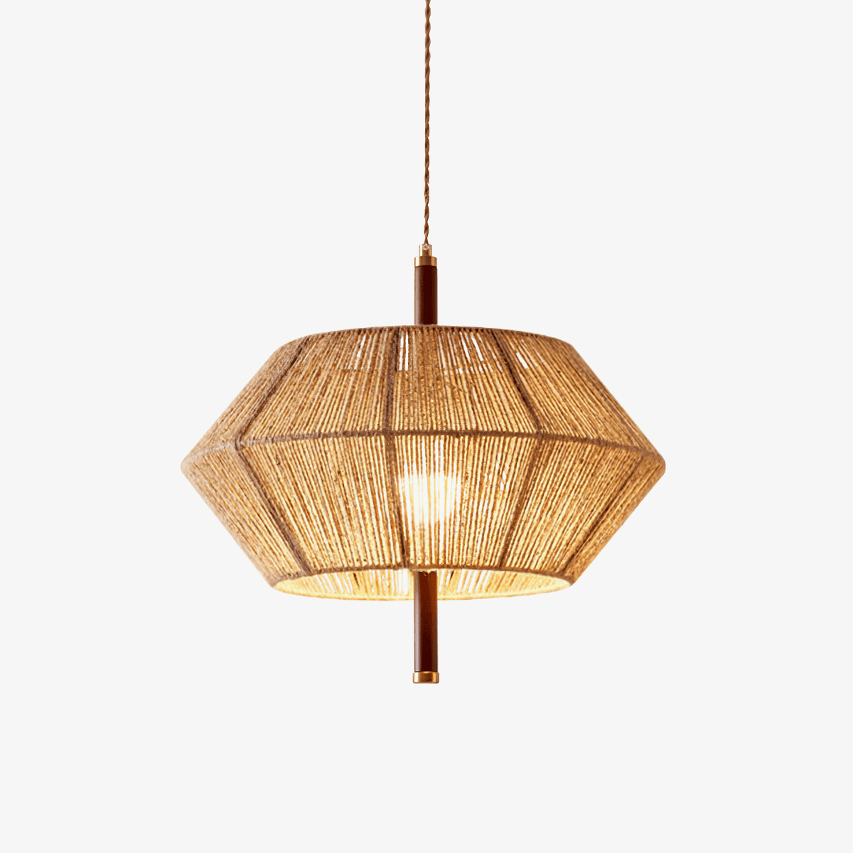 Vintage hanglamp van rotan