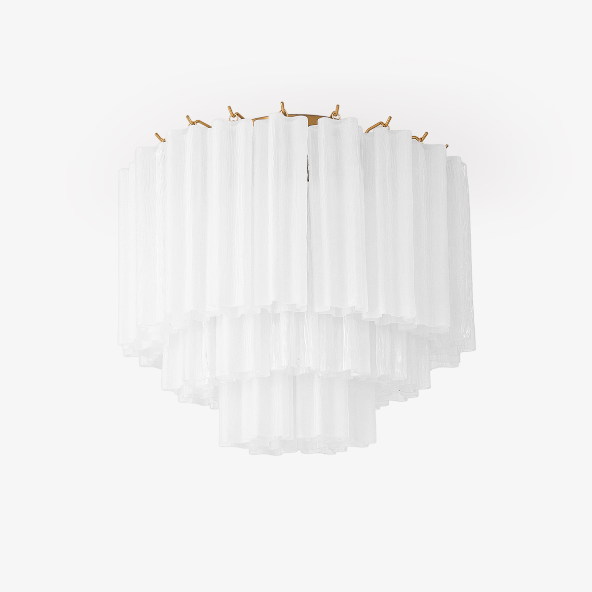 Velelena plafondlamp wit Murano-glas gelaagd elegant modern