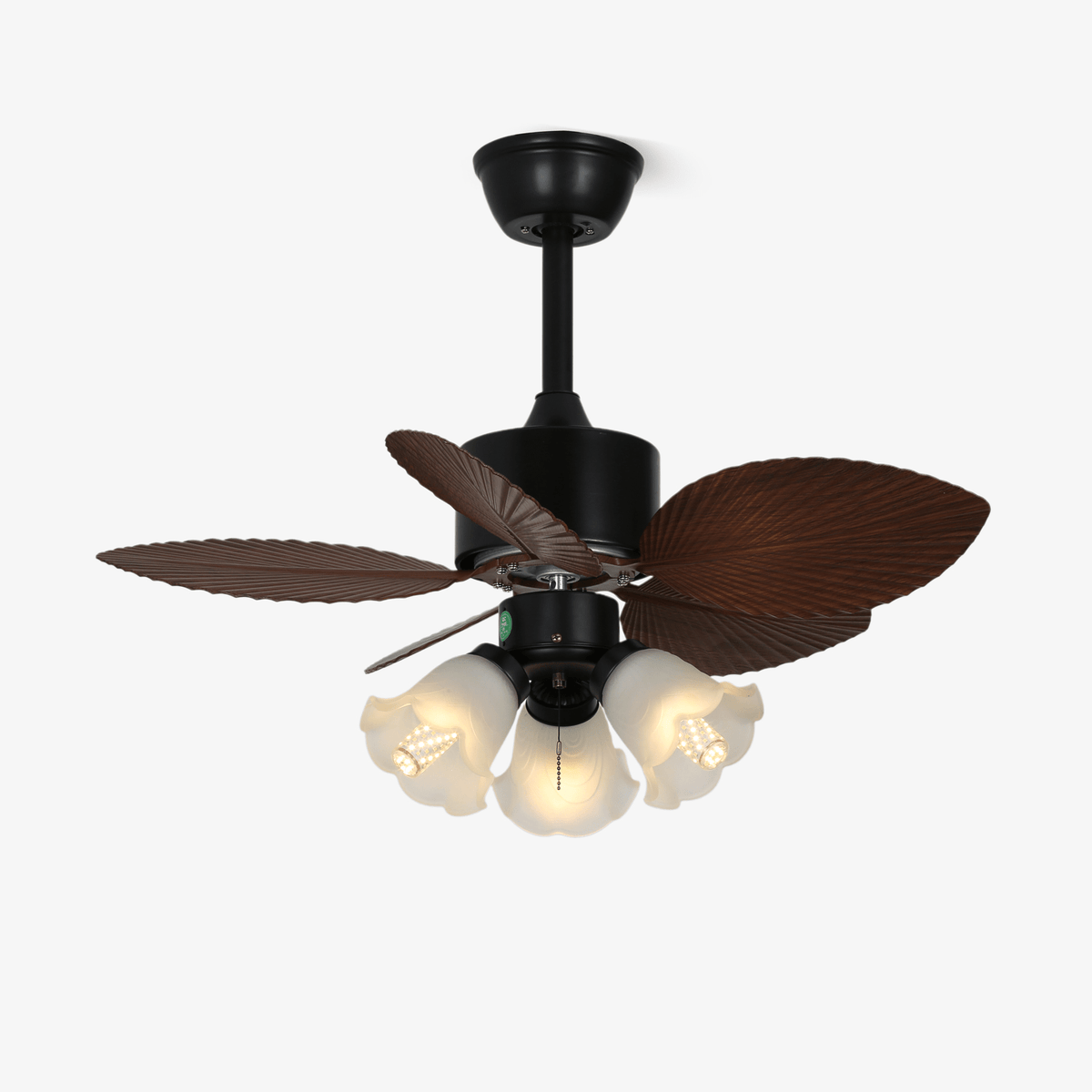 Rinirian Vintage Hout Plafondventilator met lamp