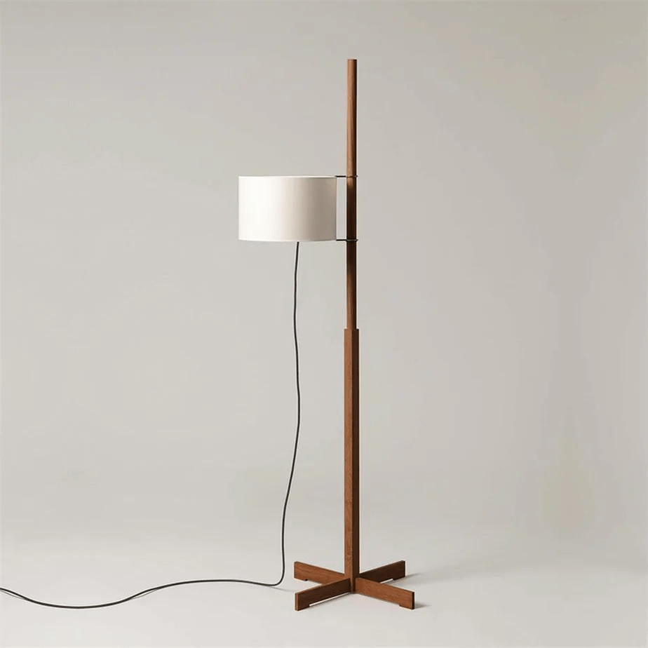 Jex Houten Stoffen vloerlamp