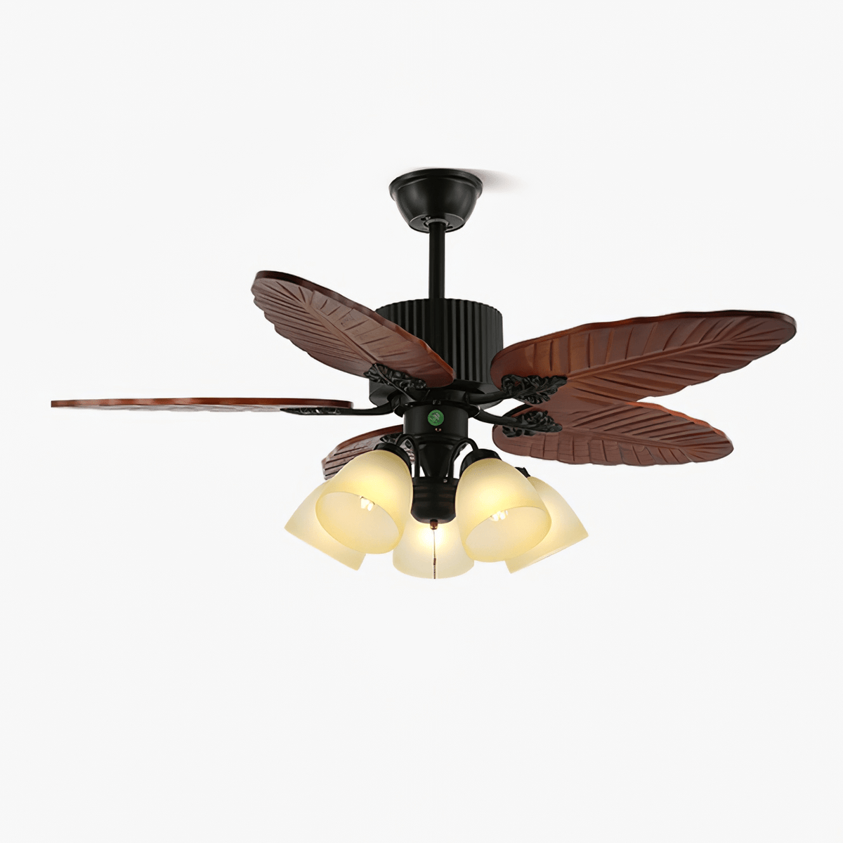 Palmoré plafondventilator met verlichting van hout