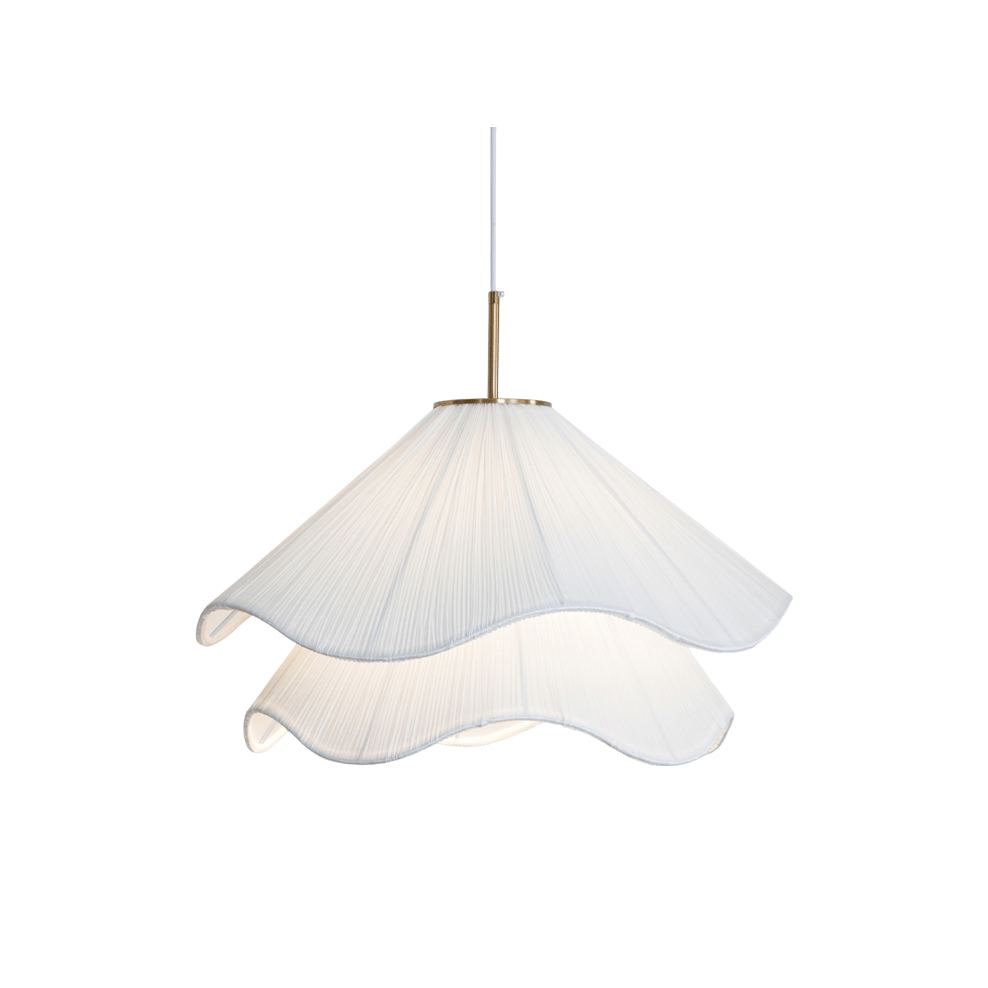 Cirirenne elegante bloemvormige stoffen hanglamp