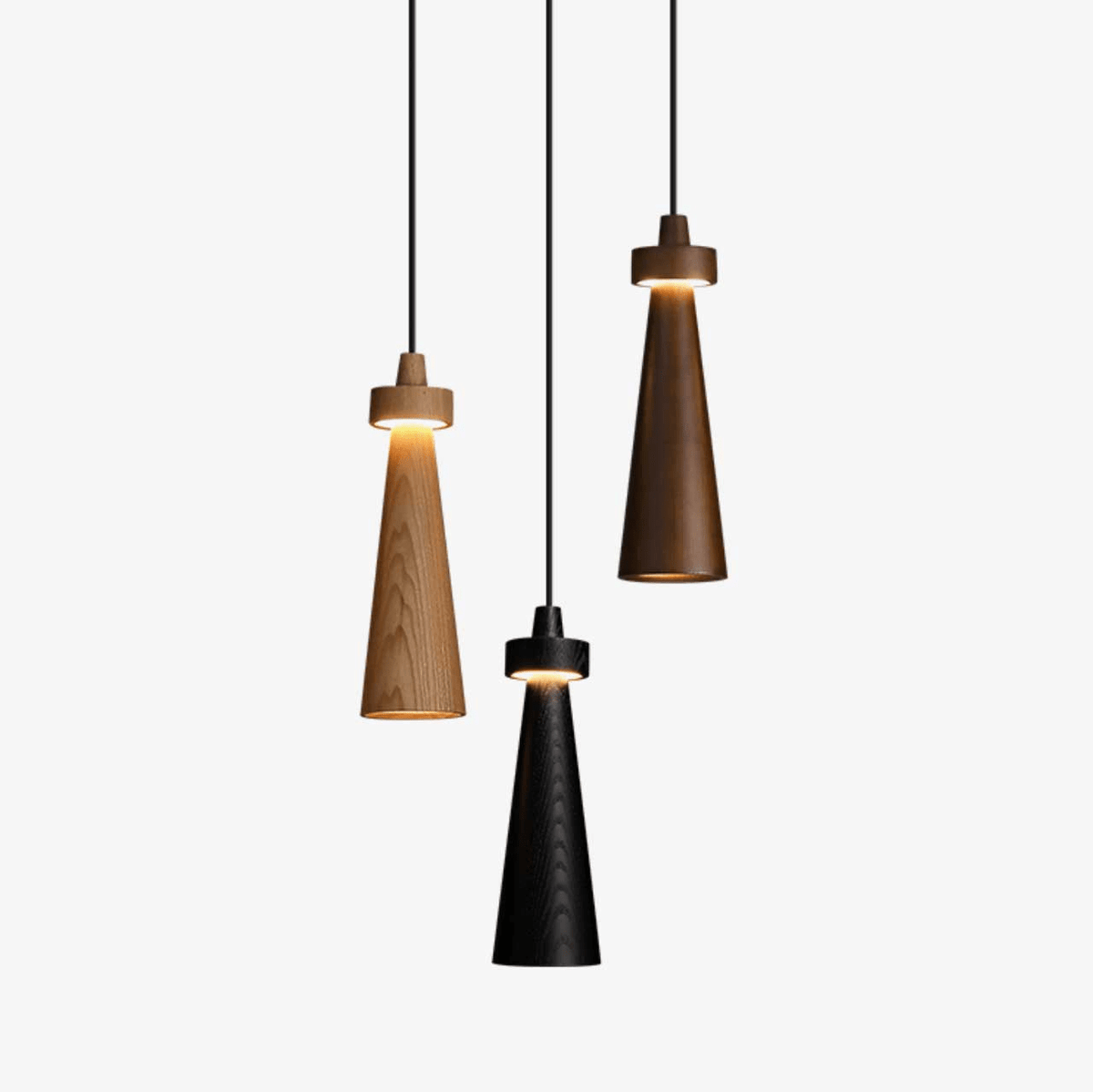 Tesno Minimalistische hanglamp van walnoothout