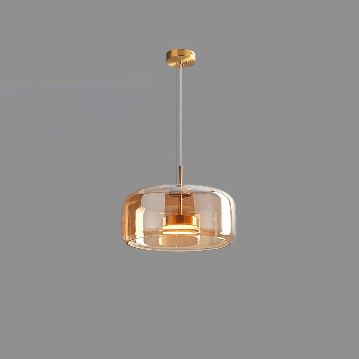 Obsidian Moderne hanglamp van glas