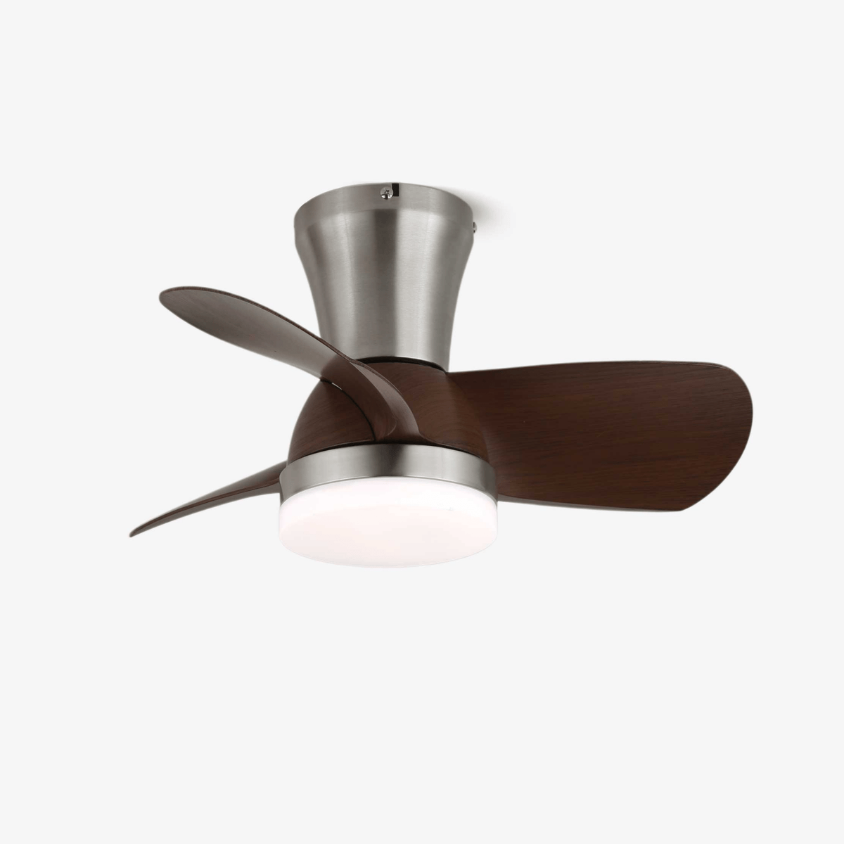 Deynor Moderne plafondventilator met verlichting van walnoothout