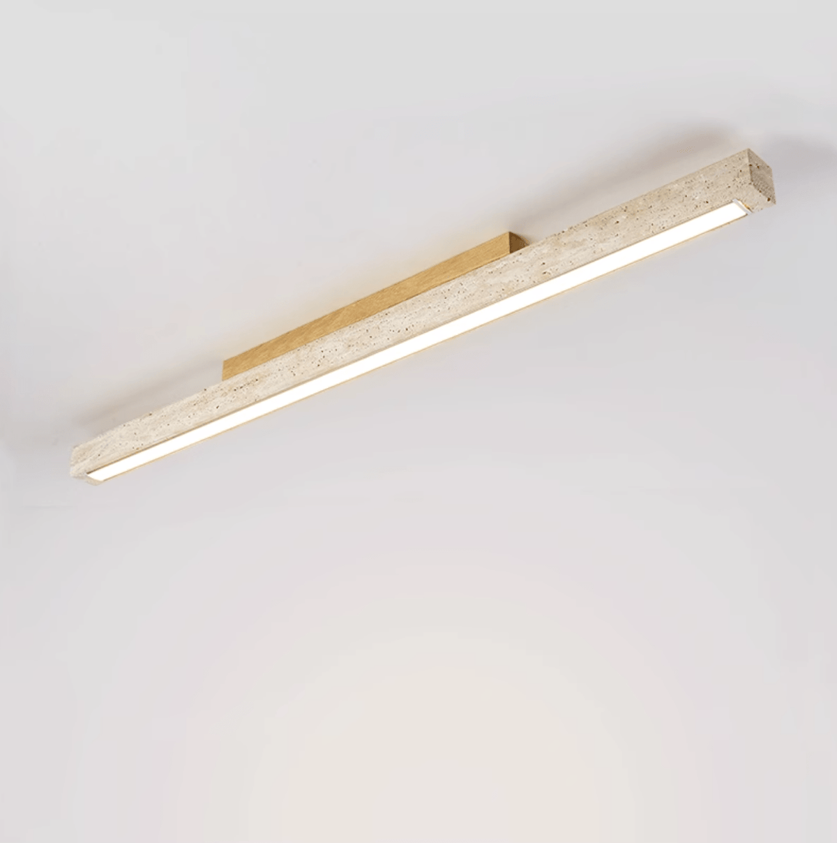 Valinian Minimalistische plafondlamp van travertin