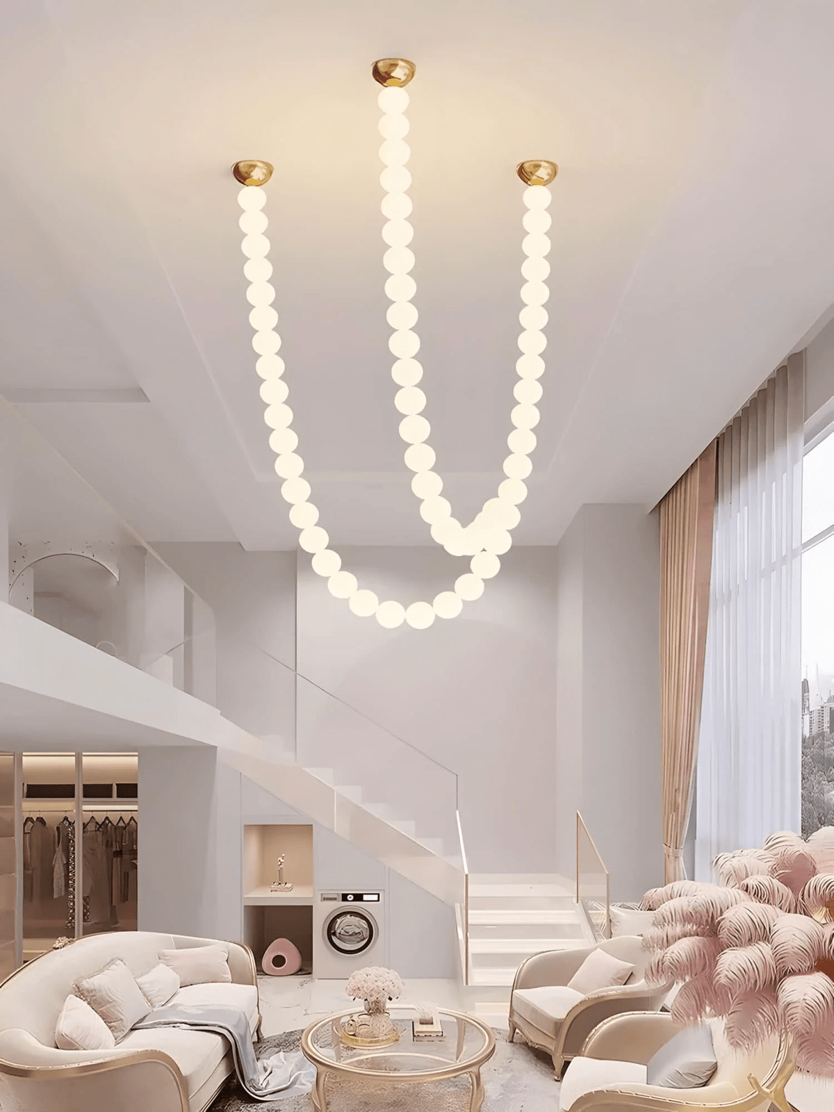 PearlCascade kroonluchter van glasparels