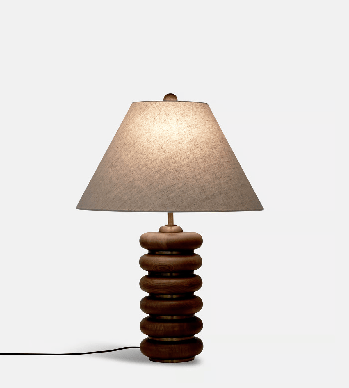 Rinalia Minimalistische tafellamp van walnoot