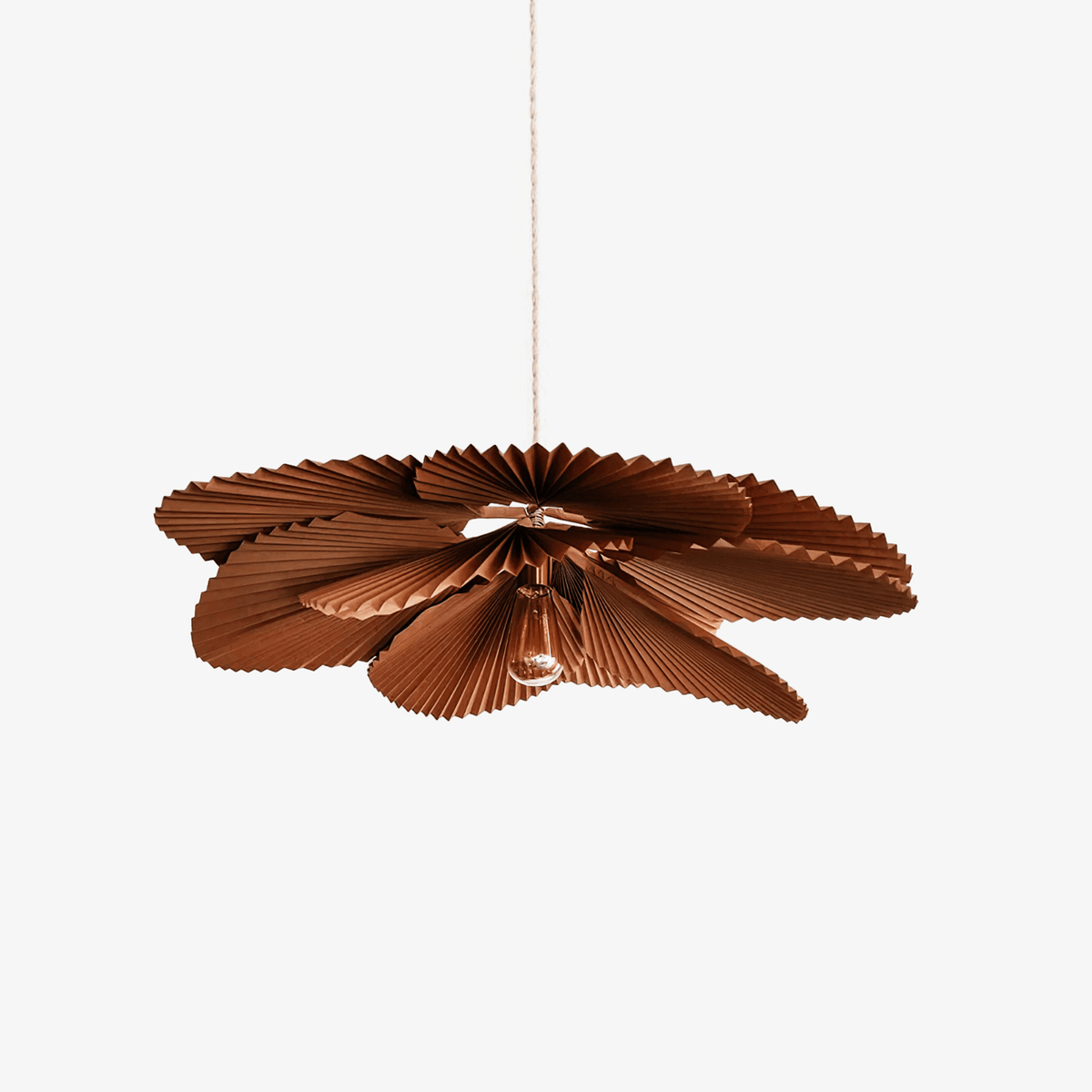 Wilto hanglamp lotusblad van gevouwen papier met bloemvorm