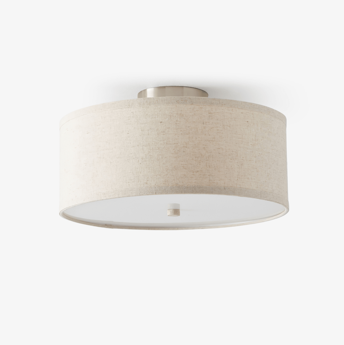 Qilvo plafondlamp linnen kap strak elegant