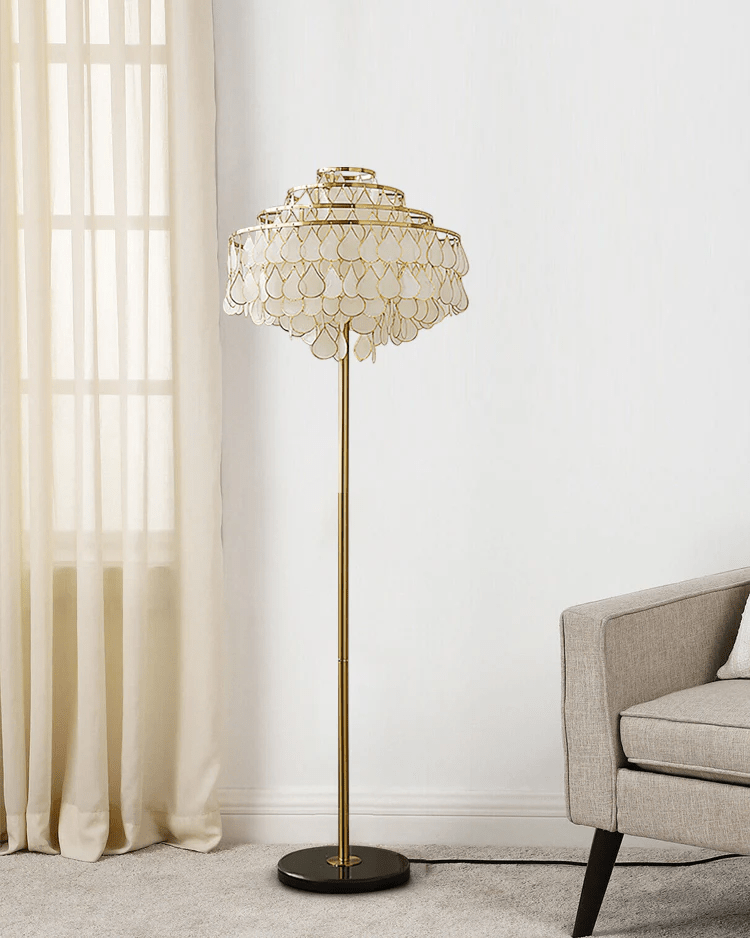 Emily vloerlamp in goudkleurige afwerking