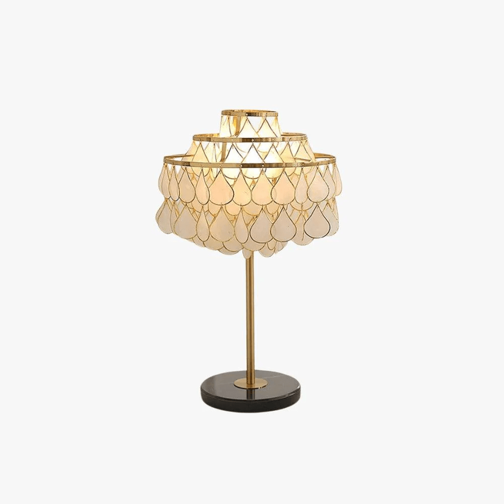 Jacob luxe Teardrops Schelp-tafellamp