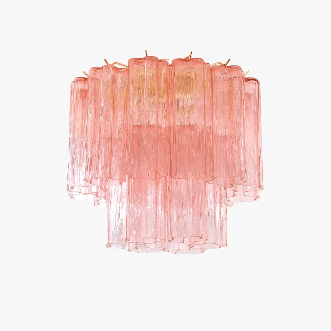 Serin plafondlamp in roze watervalstijl